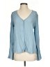 Joie 100% Silk Blue Long Sleeve Silk Top Size S - photo 1