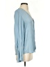Joie 100% Silk Blue Long Sleeve Silk Top Size S - photo 4