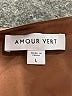 Amour Vert 100% Polyester Brown Short Sleeve Blouse Size L - photo 7