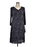 Connected Apparel 100% Polyester Gray Casual Dress Size 16 - photo 1