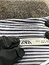 Zara Stripes Gray Long Sleeve Button-Down Shirt Size S - photo 7