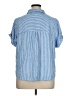 Universal Thread Stripes Blue Short Sleeve Blouse Size XL - photo 2