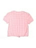 Assorted Brands Checkered-gingham Pink Short Sleeve Top Size 8 - 9 - photo 2