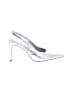 Lulus Metallic White Heels Size 10 - photo 1