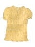 Assorted Brands 100% Cotton Yellow Short Sleeve Blouse Size 8 - photo 2