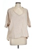 Hyfve 100% Cotton Tan 3/4 Sleeve Blouse Size L - photo 1