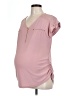 Sweet Wanderer Pink Short Sleeve Blouse Size Lg Maternity - photo 1
