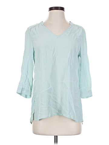 Annie Griffin 3/4 Sleeve Silk Top (view 1)