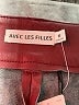 Avec Les Filles 100% Polyurethane Metallic Burgundy Shorts Size M - photo 3