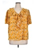 Shein Curve Yellow Short Sleeve Blouse Size 16 Plus (2) - photo 1