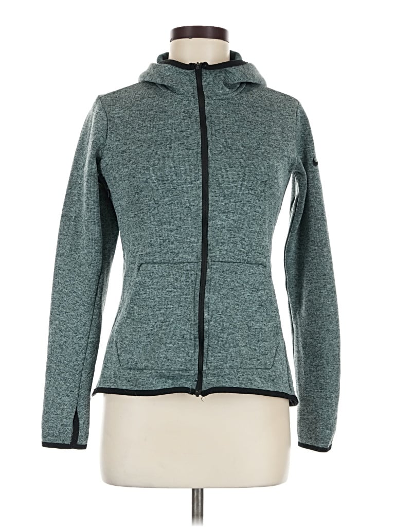 Pre-owned Nike Zip Up Hoodie In Teal