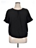 DKNY Black Short Sleeve Blouse Size XL - photo 1