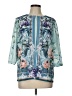 Easywear by Chico's 100% Polyester Teal 3/4 Sleeve Blouse Size Lg (2) - photo 1