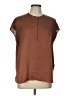 Amour Vert 100% Polyester Brown Short Sleeve Blouse Size L - photo 1