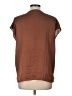 Amour Vert 100% Polyester Brown Short Sleeve Blouse Size L - photo 2