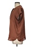 Amour Vert 100% Polyester Brown Short Sleeve Blouse Size L - photo 5