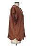 Amour Vert 100% Polyester Brown Short Sleeve Blouse Size L - photo 4