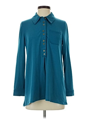 Soft Surroundings Long Sleeve Polo (view 1)