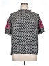 Shein Curve Print Black Short Sleeve Blouse Size 16 Plus (2) - photo 1