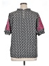 Shein Curve Print Black Short Sleeve Blouse Size 16 Plus (2) - photo 2