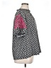 Shein Curve Print Black Short Sleeve Blouse Size 16 Plus (2) - photo 4
