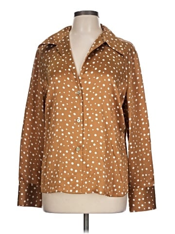 Vince. Long Sleeve Silk Top (view 1)