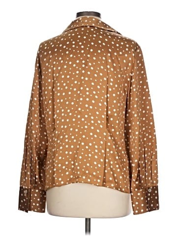 Vince. Long Sleeve Silk Top (view 2)