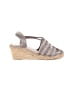 Toni Pons Stripes Gray Wedges Size EU 35 - photo 1