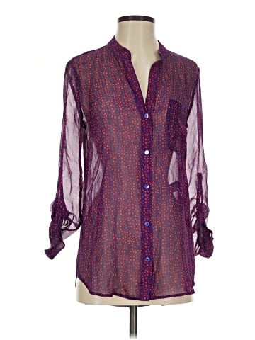 Diane von Furstenberg Long Sleeve Silk Top (view 1)