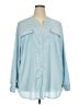 Calvin Klein 100% Polyester Blue Long Sleeve Blouse Size 3X - photo 1
