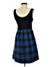 Necessary Objects Plaid Blue Casual Dress Size S - photo 2