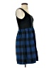 Necessary Objects Plaid Blue Casual Dress Size S - photo 4