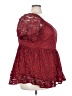 Torrid Burgundy Short Sleeve Blouse Size 3X Plus (3) - photo 4