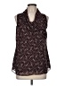CAbi 100% Polyester Burgundy Sleeveless Blouse Size M - photo 1
