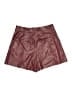 Avec Les Filles 100% Polyurethane Metallic Burgundy Shorts Size M - photo 2