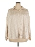 Meritt 100% Polyester Polka Dots Ivory Long Sleeve Blouse Size 2X - photo 1