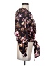 Express 100% Polyester Black Burgundy 3/4 Sleeve Blouse Size S - photo 4