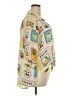 Rose + Olive 100% Polyester Print Yellow 3/4 Sleeve Blouse Size 2X - photo 4