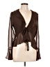 Lulus 100% Polyester Brown Long Sleeve Blouse Size L - photo 1
