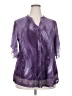 Timeson Purple 3/4 Sleeve Blouse Size XXL - photo 1