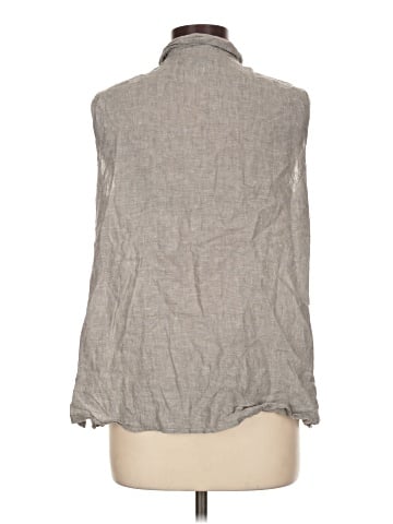 Flax Sleeveless Button-Down Shirt (view 2)