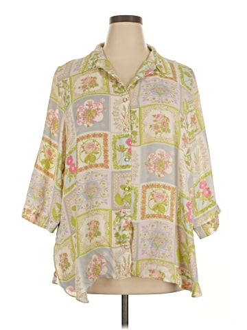 Rose + Olive 3/4 Sleeve Blouse (view 1)
