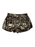 Lucca Couture 100% Polyester Metallic Gold Shorts Size S - photo 2