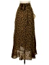 Shein 100% Polyester Animal Print Brown Casual Skirt Size S - photo 2
