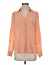 Express 100% Polyester Color Block Orange Long Sleeve Blouse Size S - photo 1