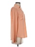 Express 100% Polyester Color Block Orange Long Sleeve Blouse Size S - photo 4