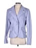 Max Mara 100% Leather Blue Purple Blazer Size 14 - photo 1
