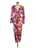 Shein 100% Polyester Print Orange Pink Casual Dress Size 6 - photo 1