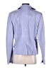 Max Mara 100% Leather Blue Purple Blazer Size 14 - photo 2