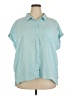 Orvis Solid Teal Short Sleeve Blouse Size XXL - photo 1